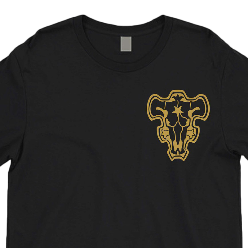 New Ins BLACK CLOVER BLACK BULL ROBE LOBO Tshirt Short Sleeve Tops