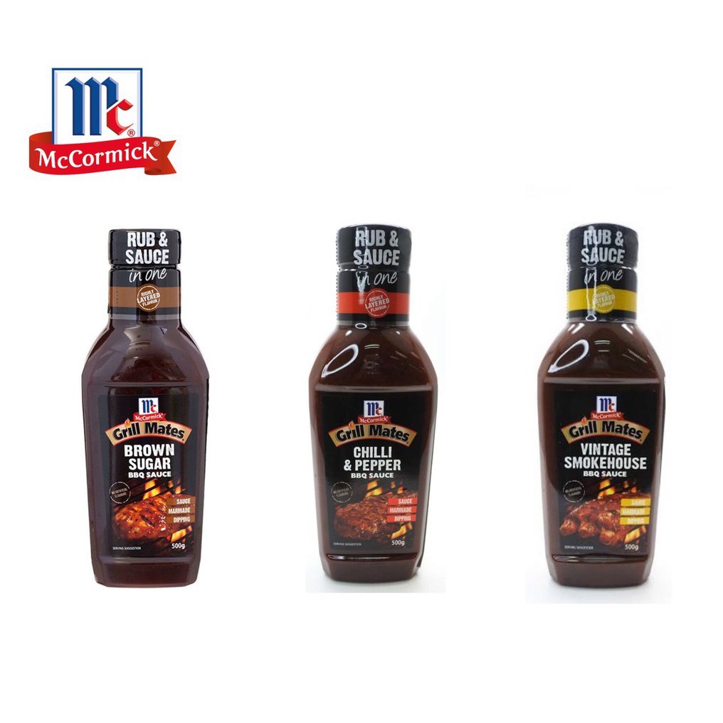 McCormick Grill Mates BBQ Sauce 500g (Brown Sugar / Vintage Smokehouse