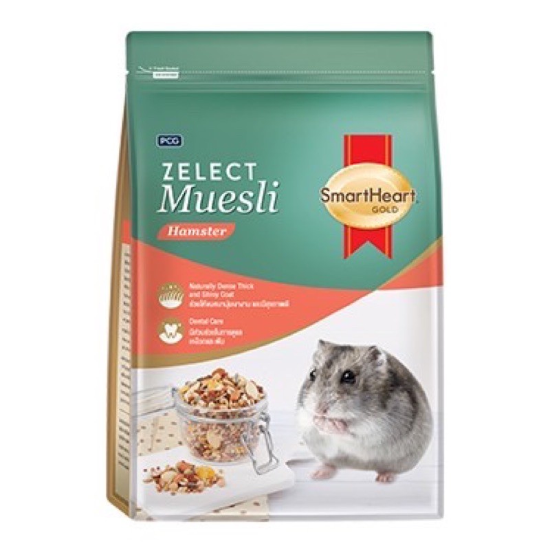 Smartheart Gold Zelect Muesli Hamster Food อาหารแฮมเตอร์ สูตรมูสลี ถั่ว