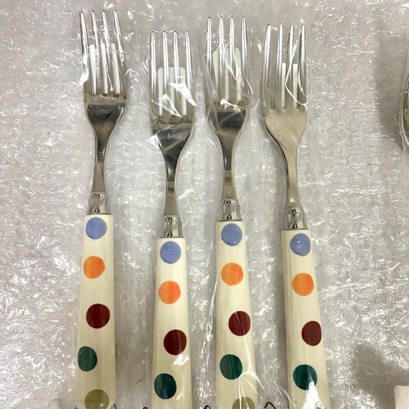 Emma Bridgewater Polka Dot Cutlery ช้อน ส้อม มีด ช้อนขนม Shopee Thailand