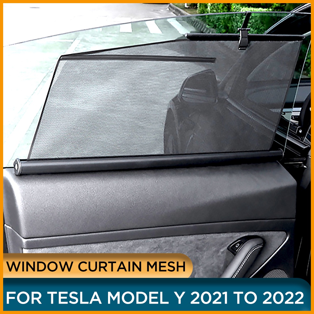 Tesla อุปกรณ์เสริมLifting Car Rear Window Sunshades Curtain For Tesla