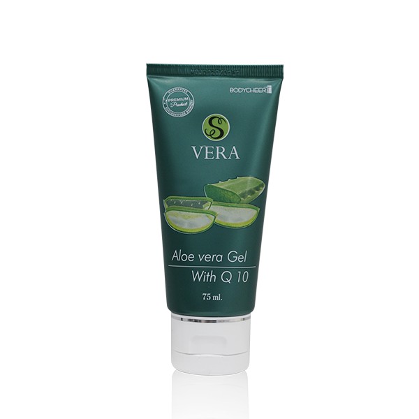 เจลว่านหางจระเข้ S VERA Aloe Vera Gel with Q10 ขนาด 75 ml. Shopee