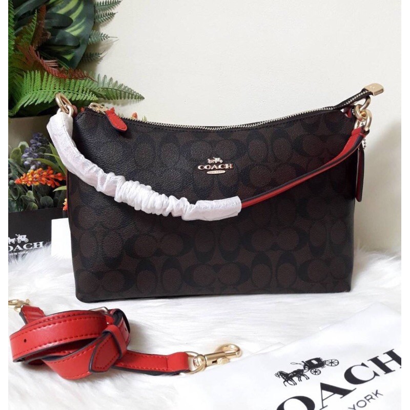 COACH LEWIS SHOULDER BAG IN SIGNATURE CANVAS (COACH F85696) Shopee