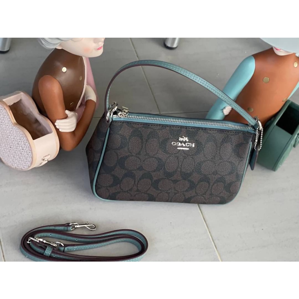 Coach Messico Top Handle Pouch In Signature Coated Canvas Shopee Thailand