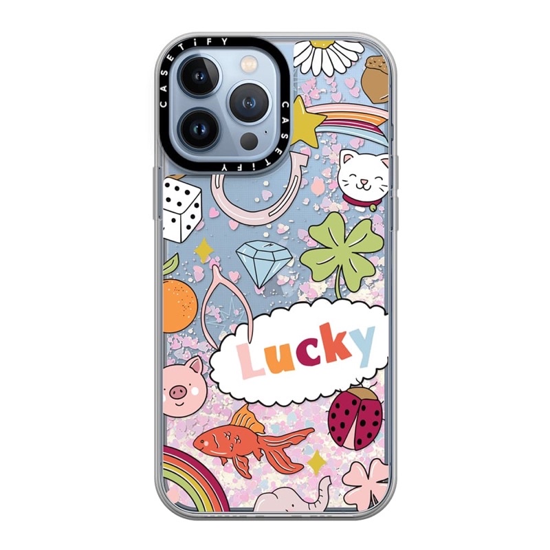 (พร้อมส่ง)13ProMax Casetify Lucky Charms by Megan McKean Glitter Case
