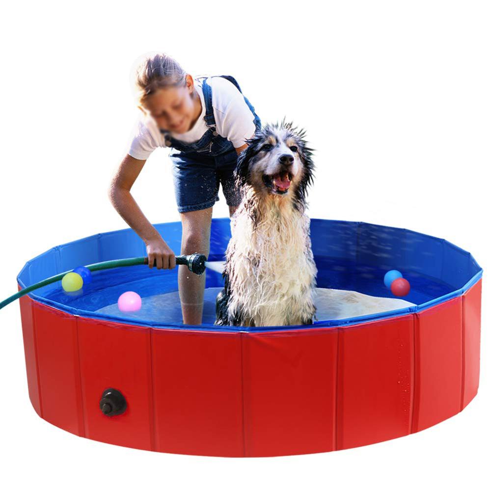 Foldable PVC Pet Swimming Pool Portable Pool Bathing Tub Dogs Cats