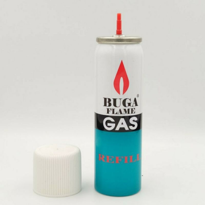 ไฟแช็ก แก๊สกระป๋อง BUGA FLAME GAS แก๊สเติมไฟแช็ค บูก้า แก๊สไฟแช็ค ขนาด