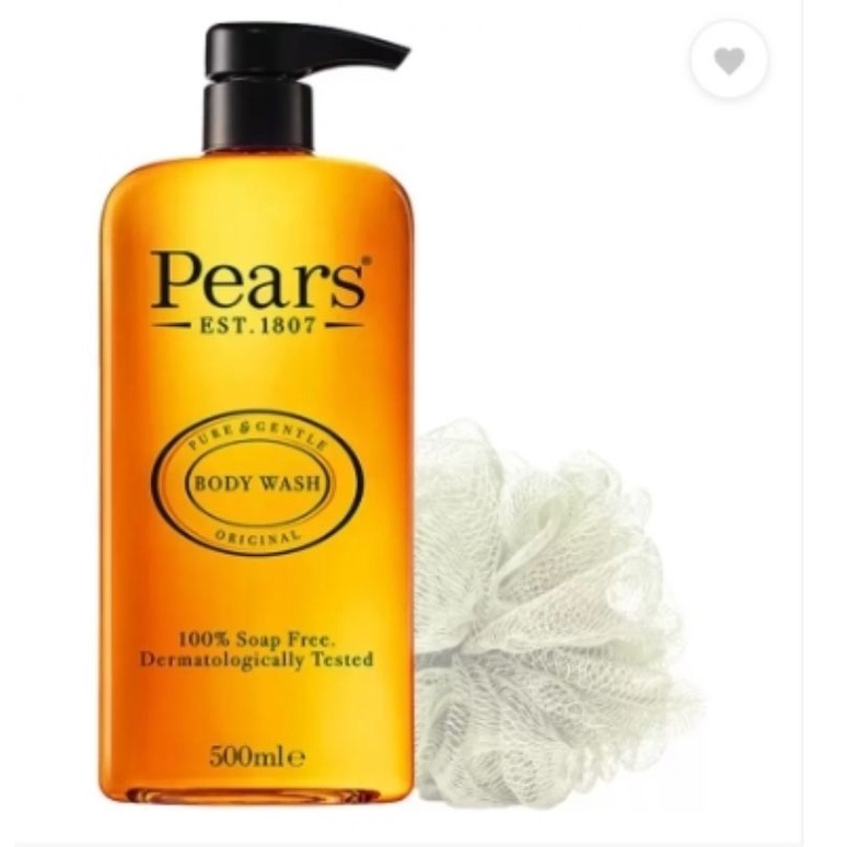 Pears Body Wash 500 ML.เจลอาบน้ำ แพร์ บอดี้วอซ ขวดปั้ม สูตร Original PH