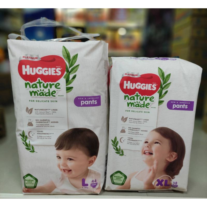 ผ้าอ้อม Huggies Naturemade Pants Diapers ฮักกี้ส์ ผ้าอ้อมเด็ก ผ้าอ้อม