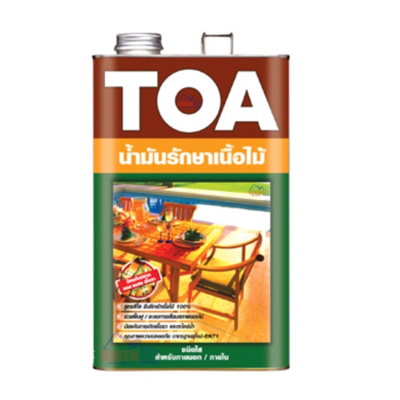 ทีโอเอ ทีค ออยล์ น้ำมันรักษาเนื้อไม้ ชนิดใส TOA Teak Oil Wood