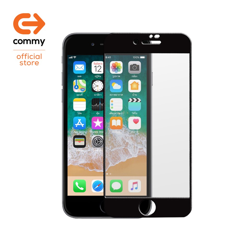 Commy กระจกกันรอย Full Frame IPhone 6 / IPhone 6s Shopee Thailand