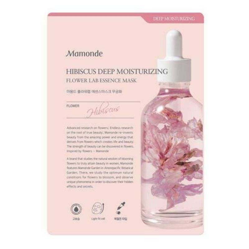 Mamonde Flower Lab Essence Mask sheet Hibiscus Deep, Rose Moisturizing