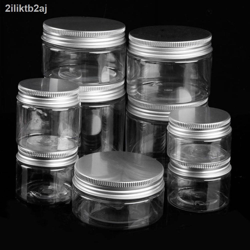 Clear Plastic Jar And Lids Empty Cosmetic Containers Makeup Box Travel