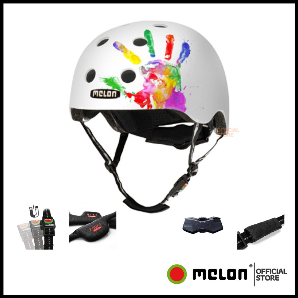 Melon Helmet หมวกกันน็อก HANDPRINT Shopee Thailand