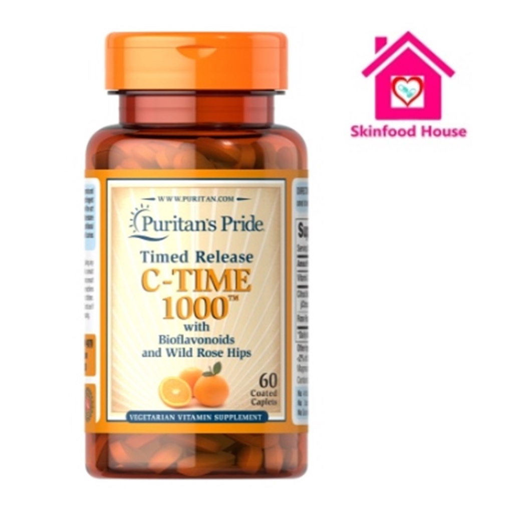 Puritan's Pride Vitamin C1000 mg with Bioflavonoids & Rose Hips 60 Caplets Shopee Thailand