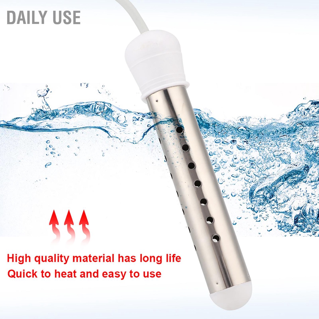 Daily Use 2500W Immersion Heater Stainless Steel Electric Water Heating Rod for Home Use AU Plug