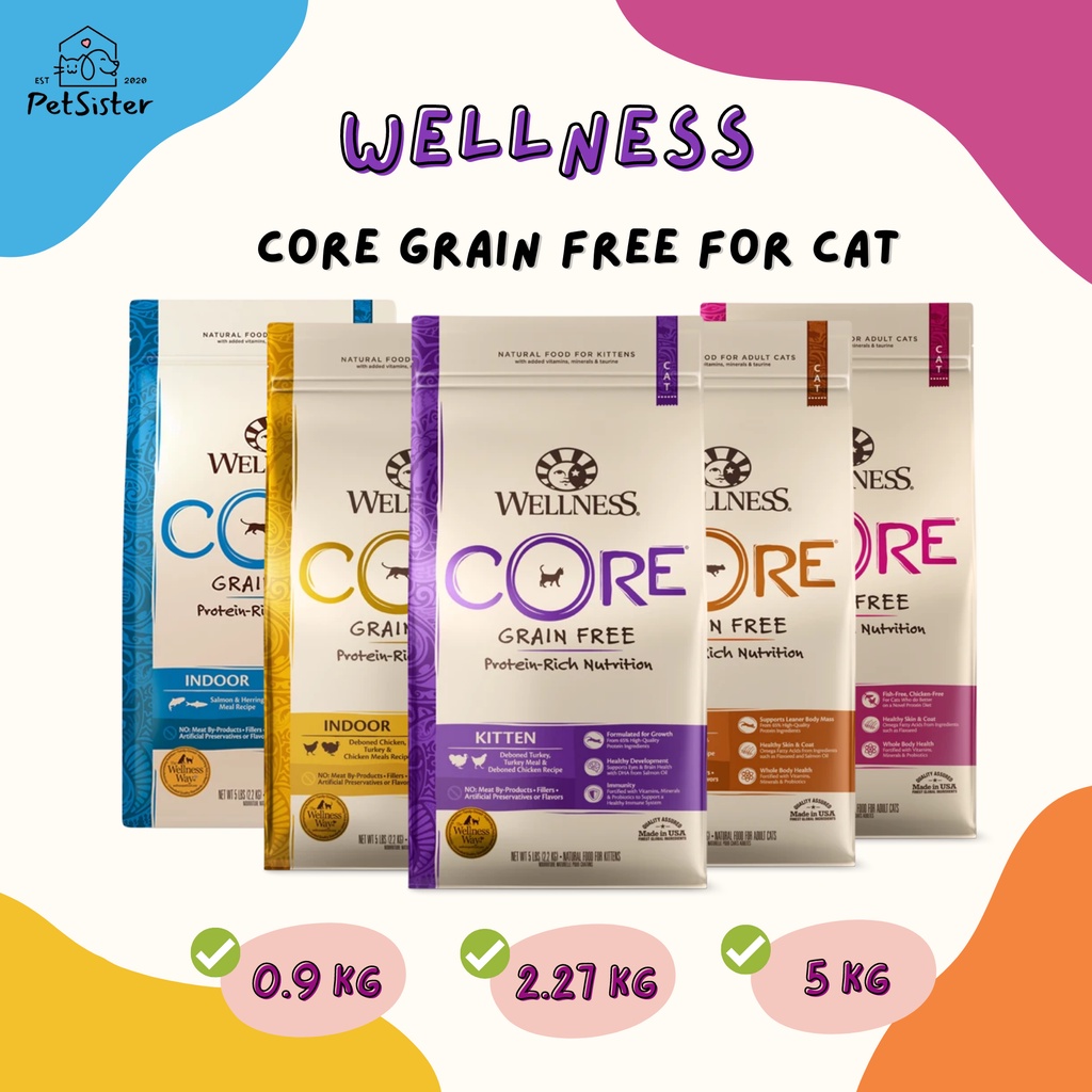 🐱Wellness CORE Dry Cat Food อาหารแมวเกรดโฮลิสติก อาหารแมวพรีเมี่ยม X
