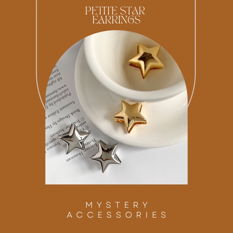 MA573MA574 Petite Star Earrings Mystery Accessories ต่างหู ตุ้มหู