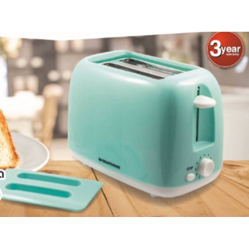 Smart home Toaster เครื่องปิ้งขนมปัง 2ชิ้น พร้อมฝาปิด 650วัตต์ รุ่น SM