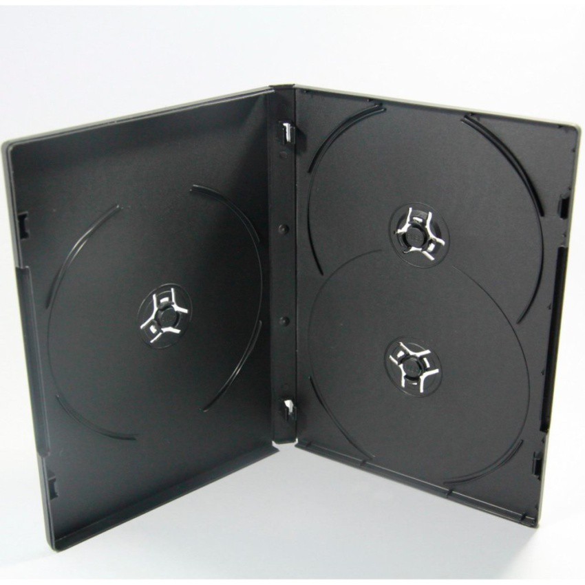 HP DVD Box Case Slim 3 Disc กล่อง DVD กล่องดีวีดีสลิม 3 แผ่น สีดำ(Pack 25 Box) (Black) Shopee