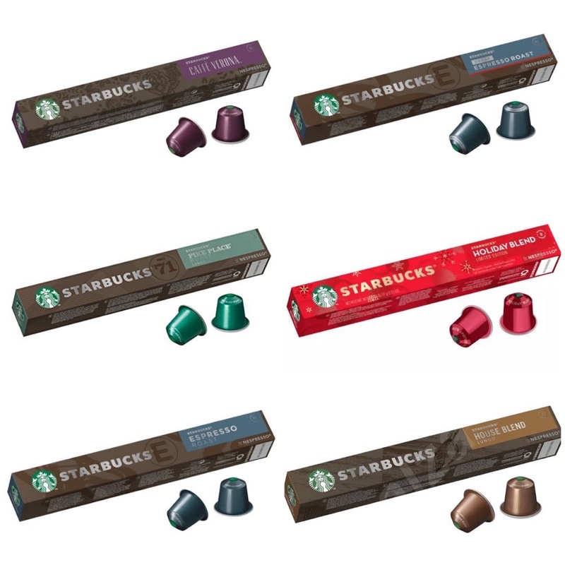 Starbucks Nespresso Nescafe Pods กาแฟแคปซูล มี 14 รส น้ำหนัก 51 57