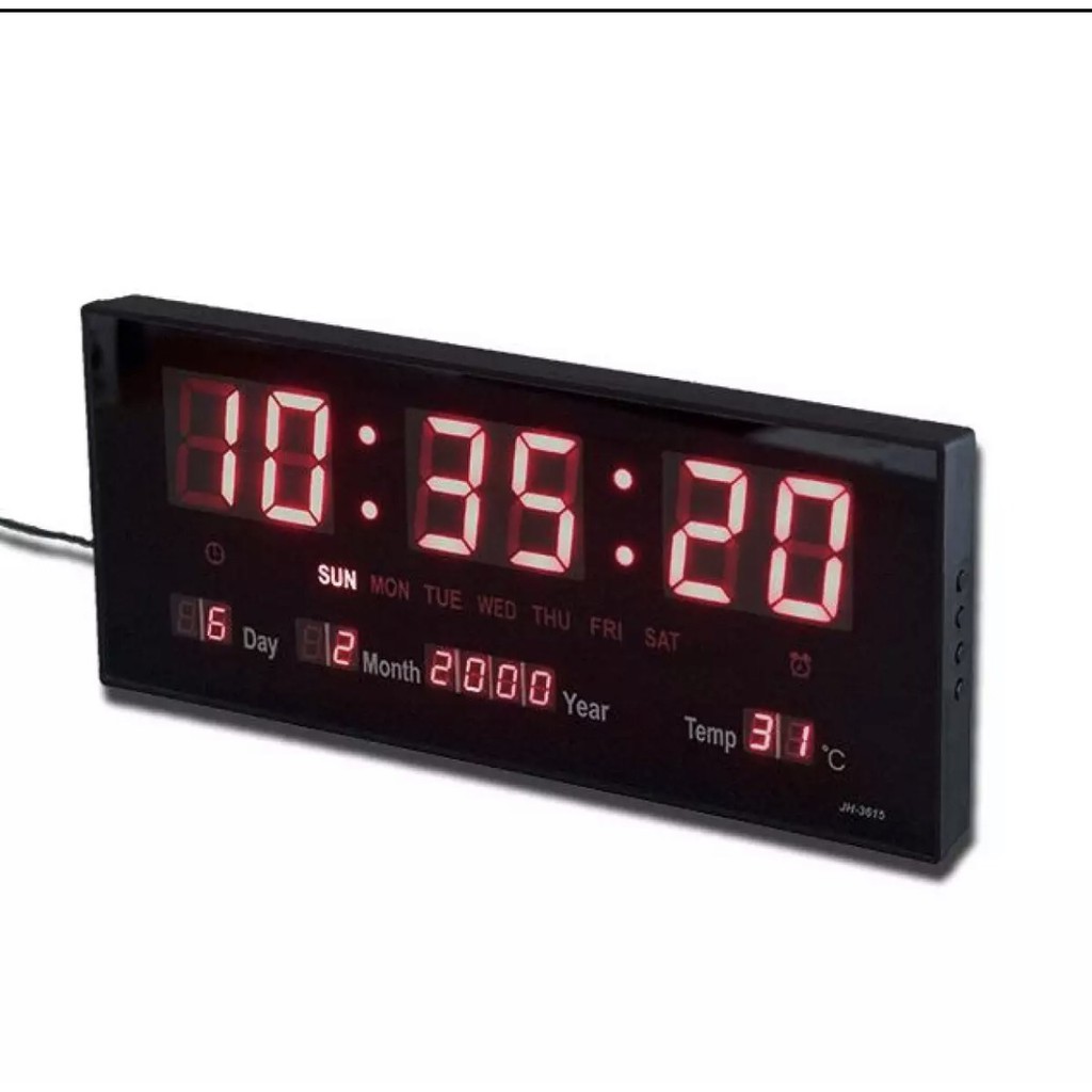 นาฬิกาดิจิตอล LED แขวนติดผนัง Number Clock แขวนผนัง รุ่น 3615 ขนาด