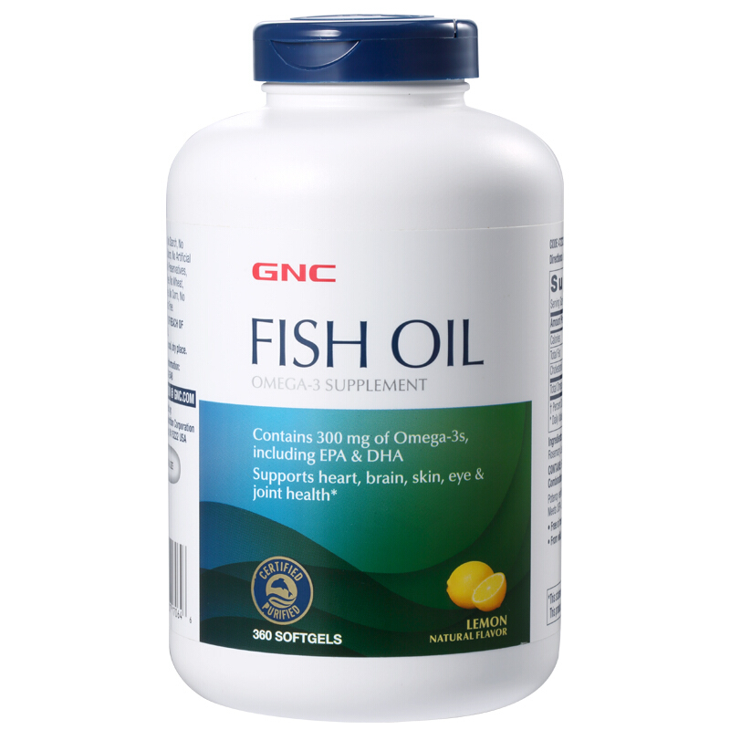 GNC Deep Sea Fish Oil Omega 3 Soft Capsule 360Capsules ทะเลน้ำลึก