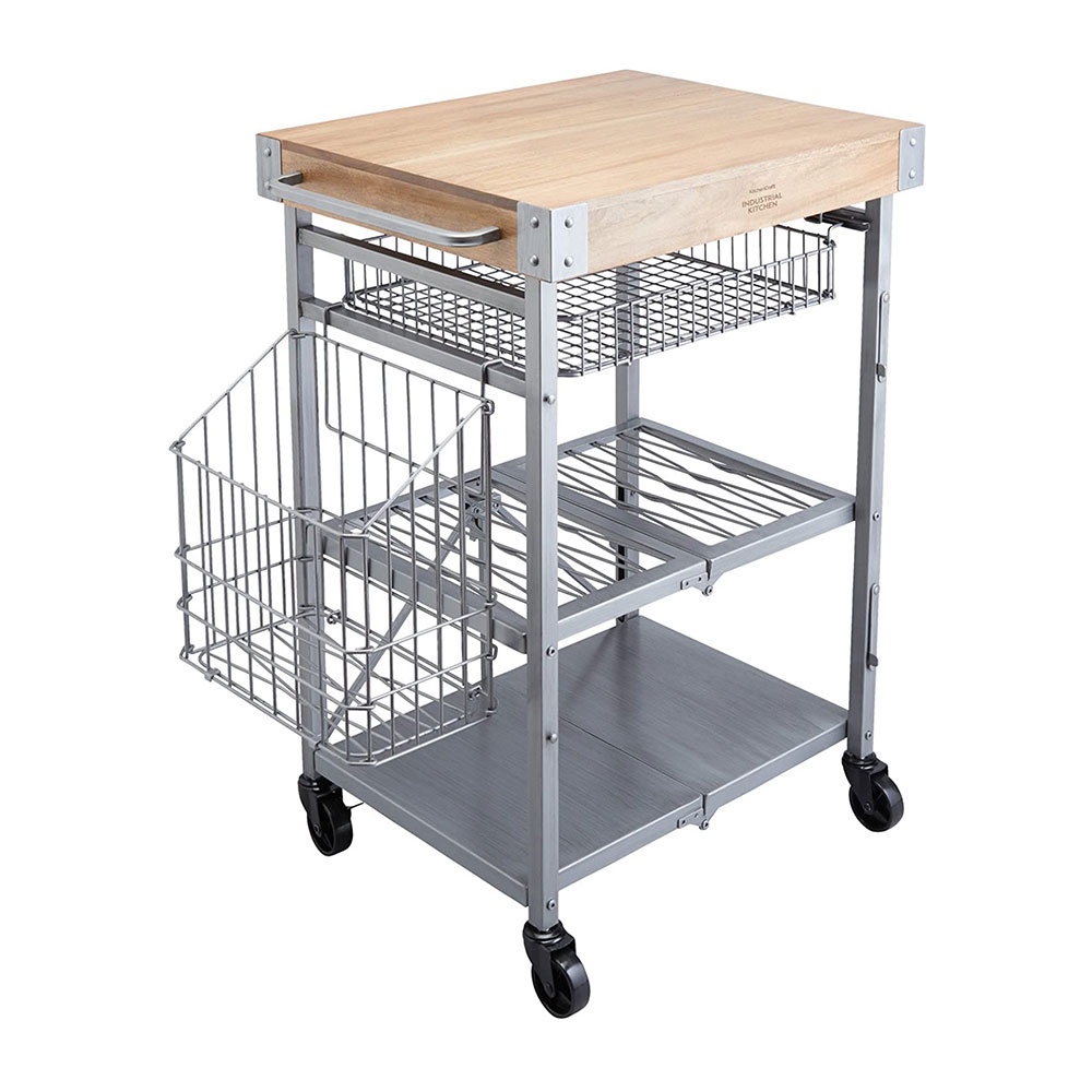 KitchenCraft Folding Kitchen Trolley รถเข็นเสิร์ฟอาหาร รุ่น INDKCART