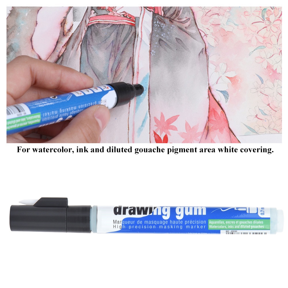 Drawing Gum Masking Fluid Marker Pen Watercolor White Liquid Mark Art