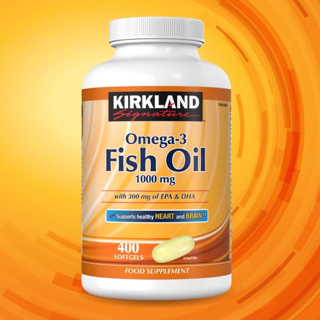 KIRKLAND Fish Oil 1000 mg. น้ำมันปลาเข้มข้น Shopee Thailand
