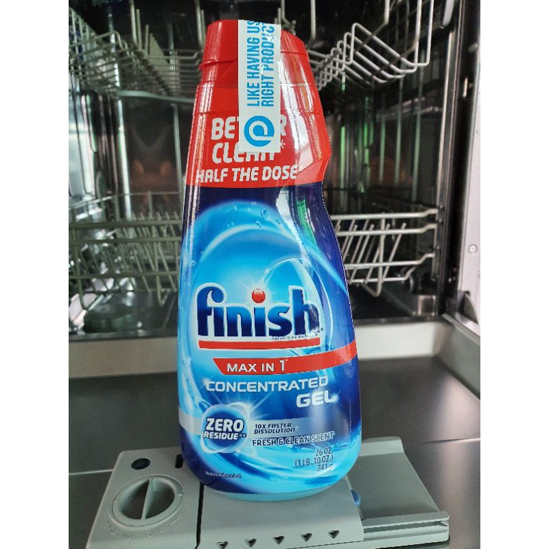Finish Max in 1 Concentrated Gel น้ำยาล้างจานสำหรับเครื่องล้างจาน