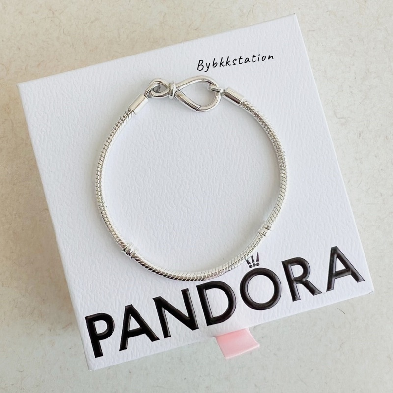 Pandora Moments Infinity Knot Snake Chain Bracelet Shopee Thailand