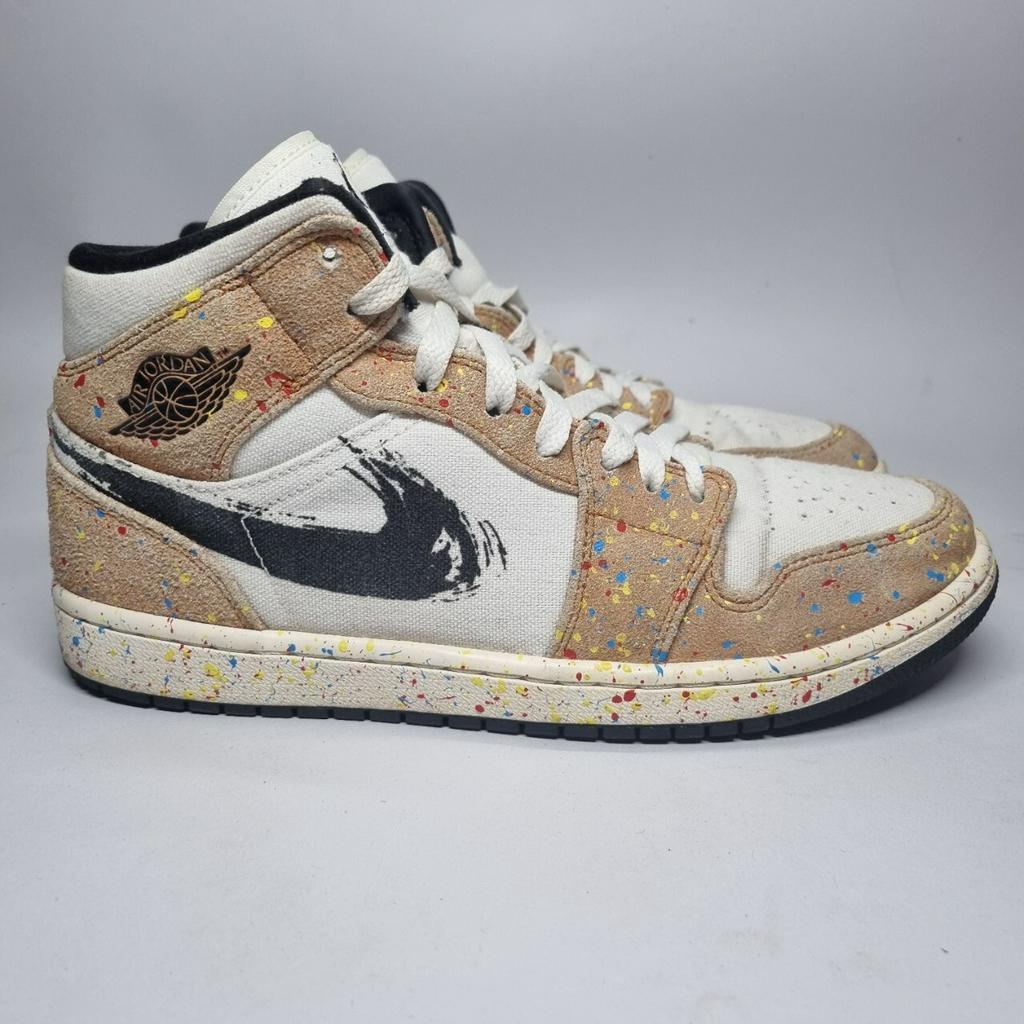 Jordan 1 Mid SE Brushstroke มือ2 สภาพดี แท้ 100 Shopee Thailand