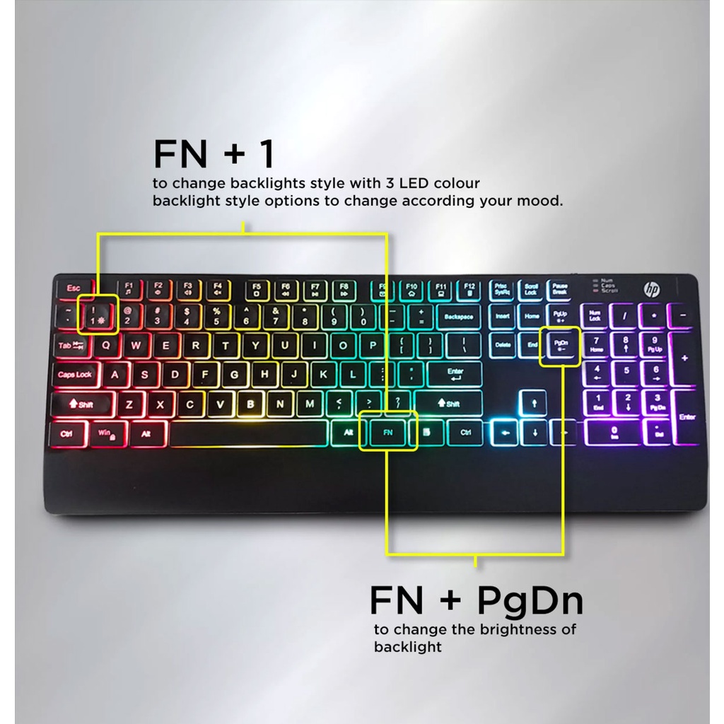 USB Keyboard HP Gaming K120 Black Shopee Thailand