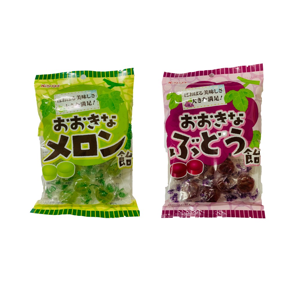 Kasugai melon candy ลูกอมเมล่อนและองุ่น 126g. Shopee Thailand