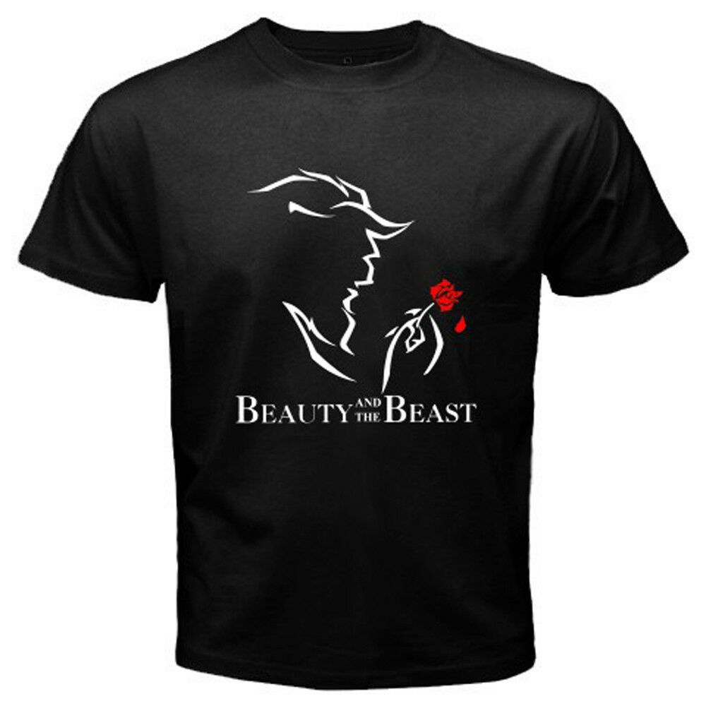 เสื้อยืด พิมพ์ลาย Beauty And The Beast Broadway สีดํา สําหรับผู้ชาย
