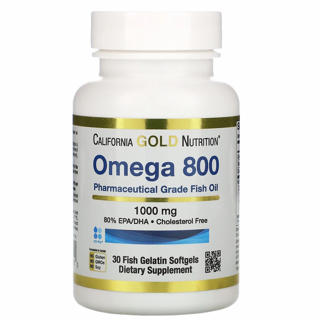 California Gold Nutrition, Omega 800 Pharmaceutical Grade Fish Oil, 80 EPA/DHA, Triglyceride
