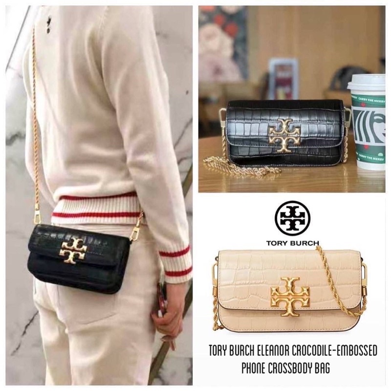 Tory Burch Eleanor CrocodileEmbossed Phone Shopee Thailand