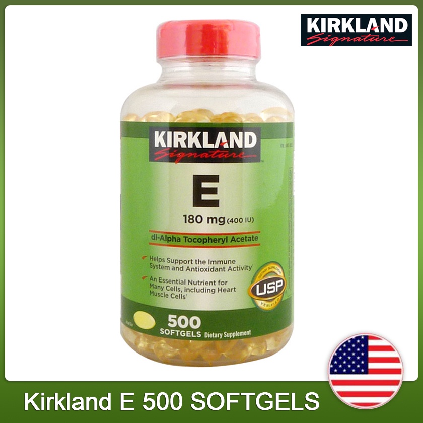 (Exp.04/2027)Kirkland vitamin E 400IU 180mg 500 softgels วิตามิน E