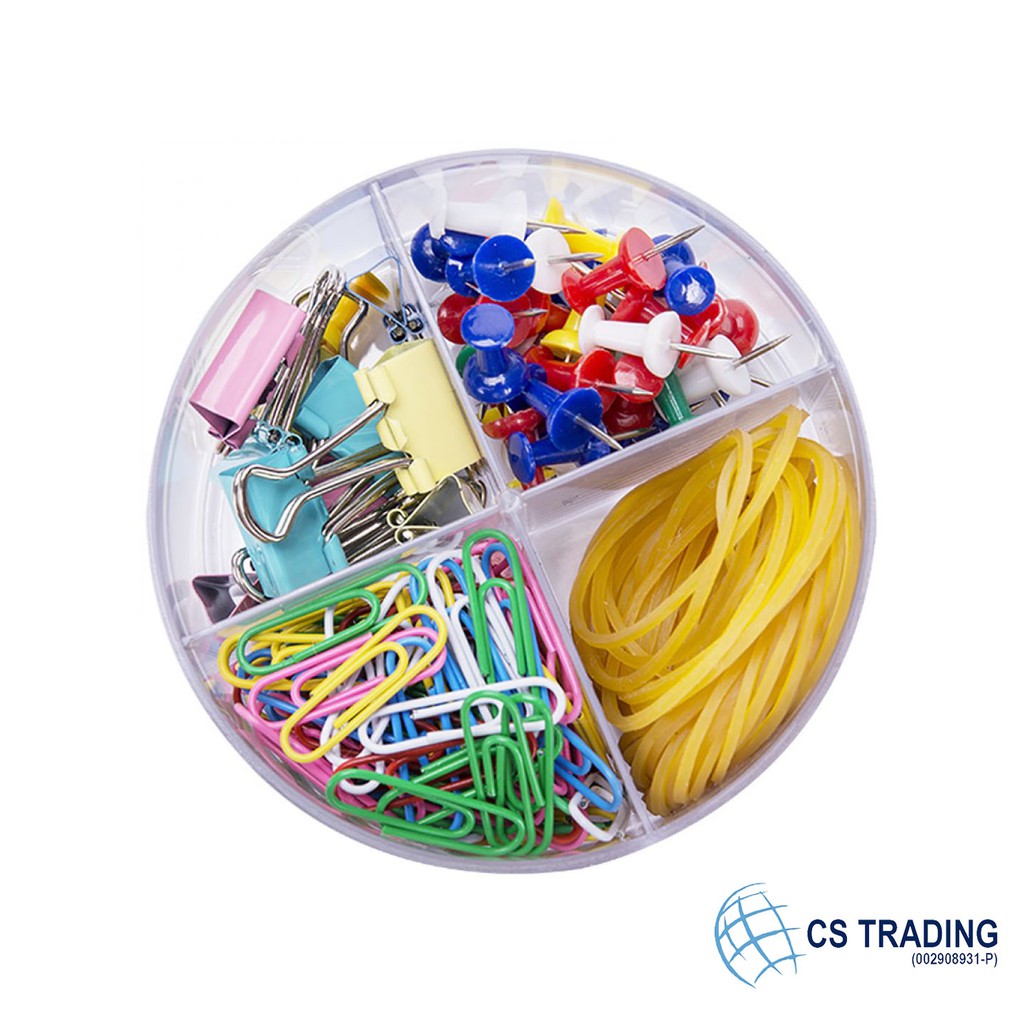 ชุดเครื่องเขียน Combo 4in1 (Pin / Paper Clip / Binder Clip / Rubber