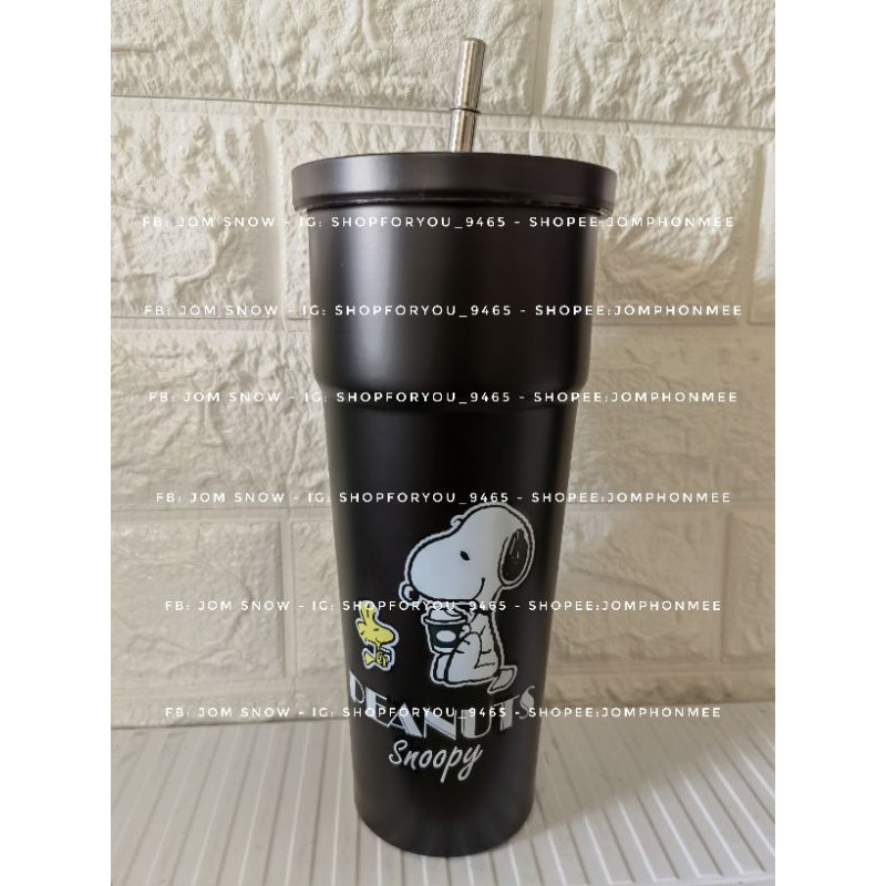แก้วน้ำแสตนเลส Cafe Amazon X Snoopy Shopee Thailand