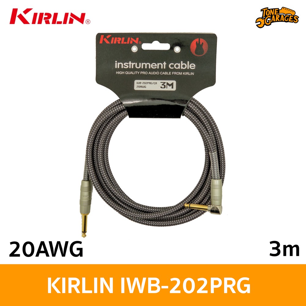 Kirlin Cables IWB202PRG 20AWG สายสัญญาณ หัวแจ๊ค 1/4" Mono (ตรงงอ