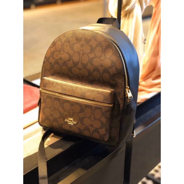 COACH MEDIUM CHARLIE BACKPACK IN SIGNATURE CANVAS (COACH F32200