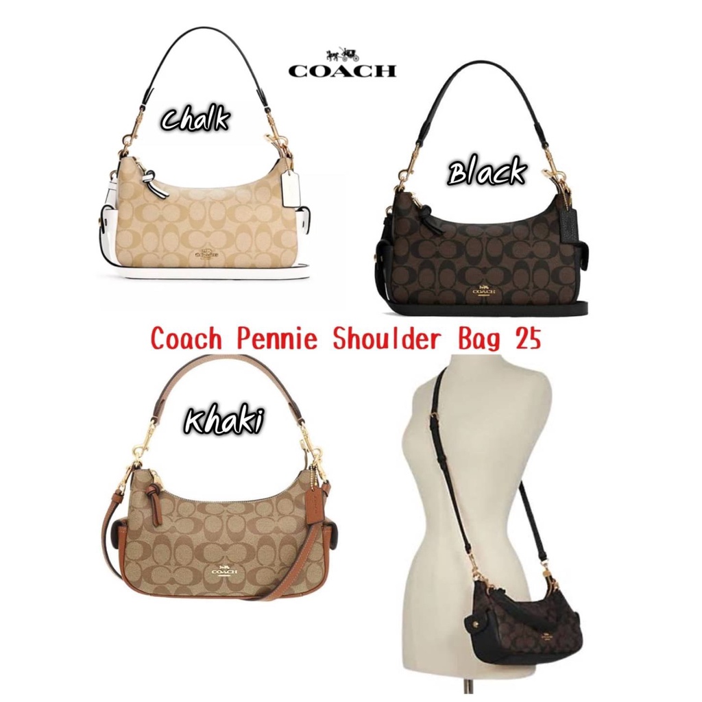 กระเป๋าสะพายผู้หญิงใบเล็ก Coach Pennie Shoulder Bag 25 แท้งาน Outlet