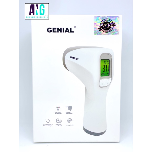 เครื่องวัดอุณหภูมิแบบยิงหน้าผาก GENIAL Infrared Forehead Thermometer