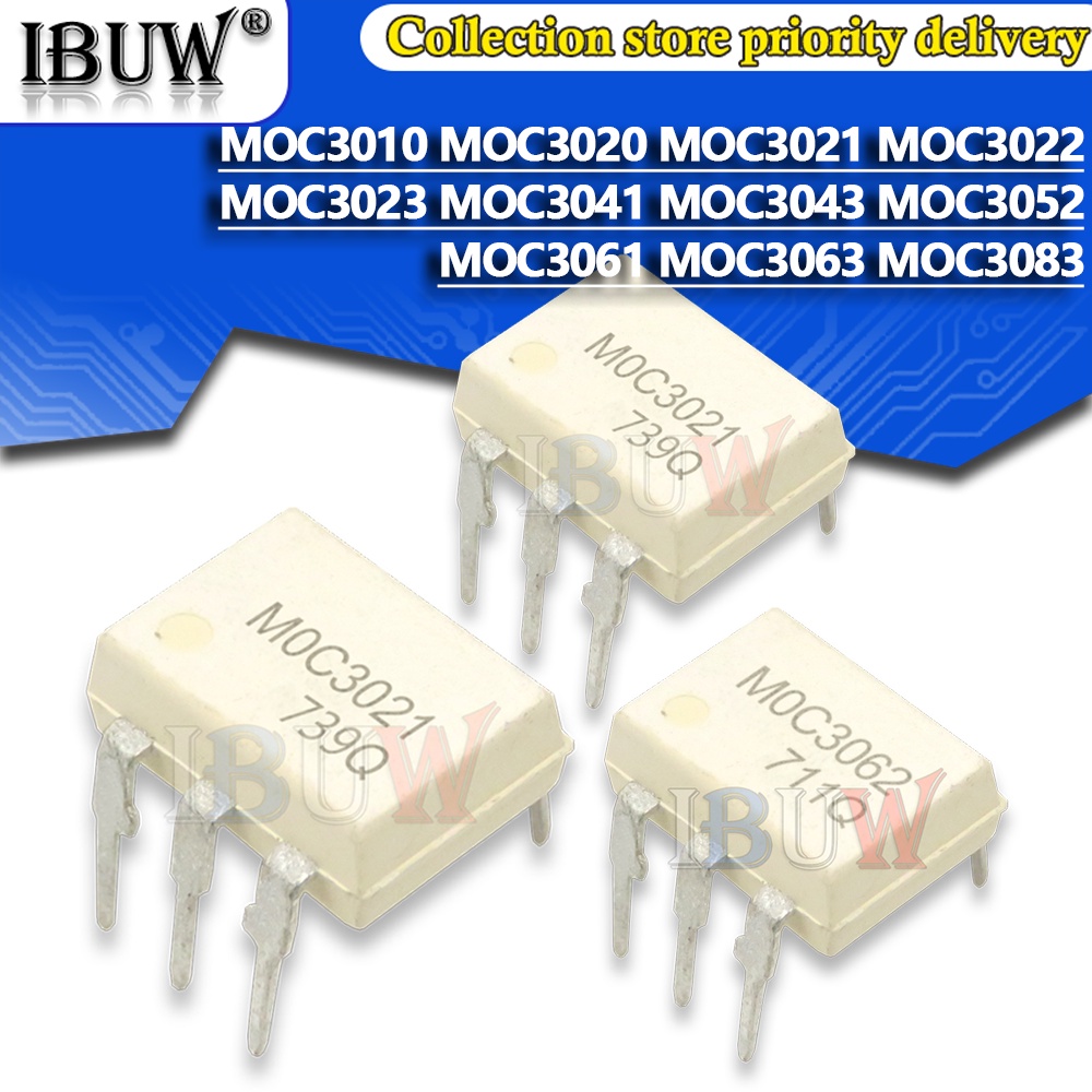 ชิป DIP6 MOC3010 MOC3020 MOC3021 MOC3022 MOC3023 MOC3041 MOC3043