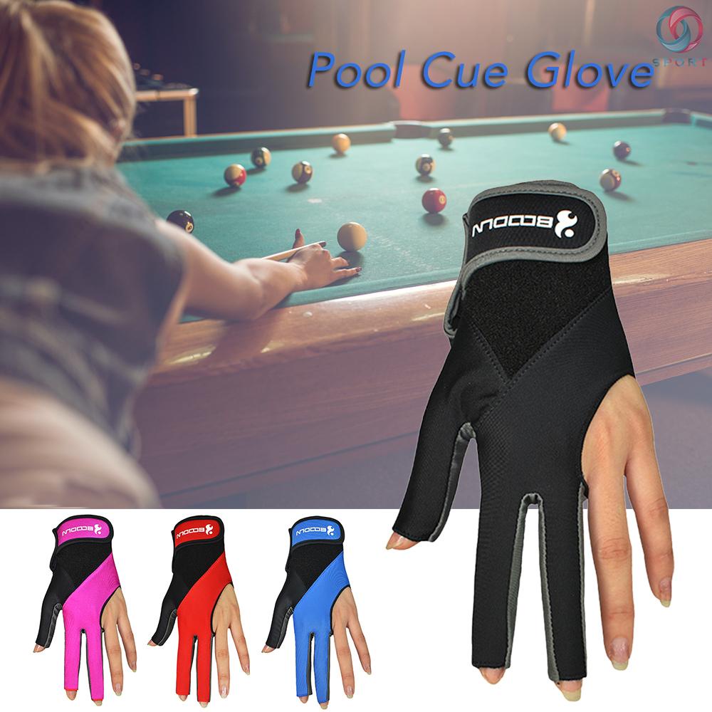 SPORT 1 PCS Pool Cue Gloves Billiard Three Cut Gloves Left Hands Gloves