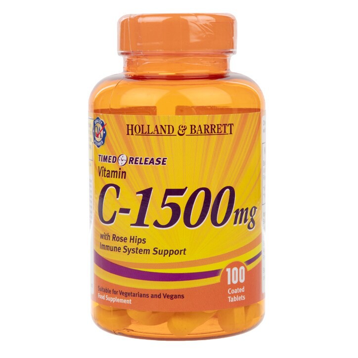 แท้💯 Holland & Barrett Timed Release Vitamin C With Wild Rose Hips 100