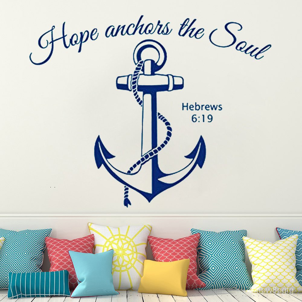 Hope Anchors the Soul Quotes Bible Verse Wall Decals Hebrews 619
