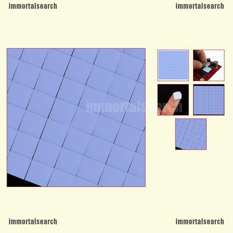 100pc 10x10x1mm Silicon Thermal Pad GPU CPU Heatsink Conductive